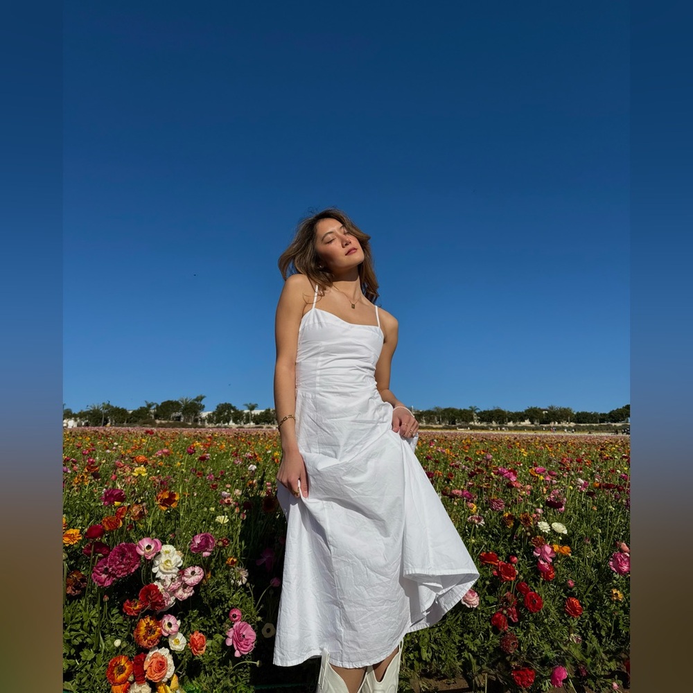 Peppermayo White Spaghetti Strap Sundress for Brides